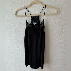 Naked Zebra black lace tank top